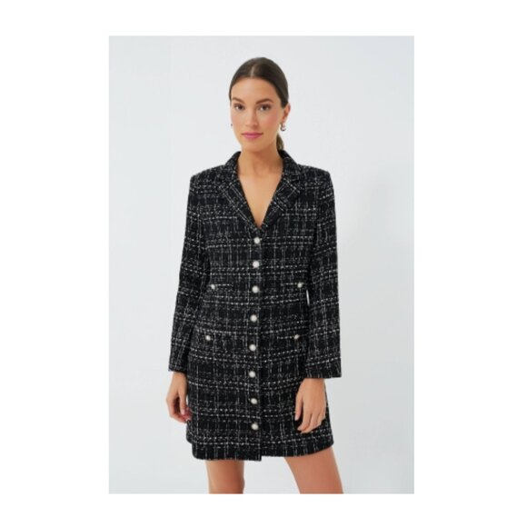 NWT - Tuckernuck - Pomander Place - Black Tweed Stacie Blazer Mini Dress - Picture 2 of 5